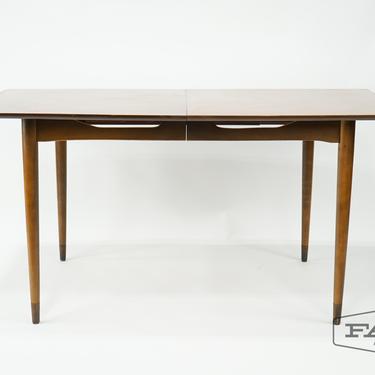 Walnut Mid Century Dining Table with Leaf