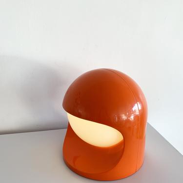 1960s Atomic Orange &quot;Interplay 2&quot; Table lamp by Lightolier