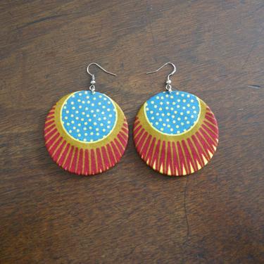 Round Fabric earrings