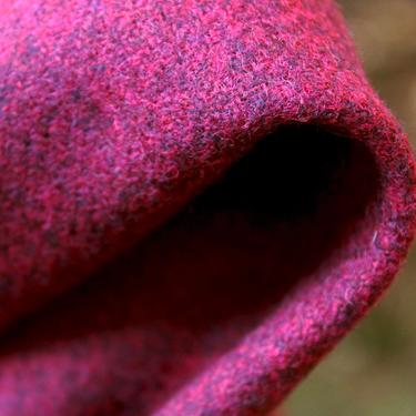 Vintage Burgundy Wool Fabric - Brick Red to Cranberry Color Depending on Lighting - Wool Upholstery or Clothing | FREE SHIPPING 