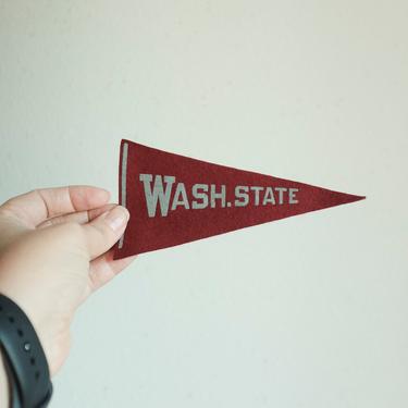 Mini Vintage Pennant Washington State Red and Grey 