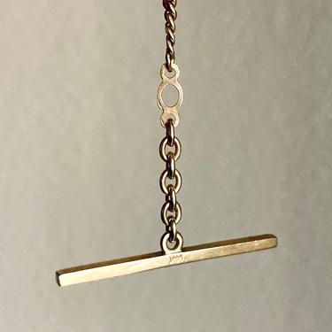 Antique 14K Yellow Gold T Bar for Watch Chain / Fob Pendant 1.5 Inch 3.5 grams 