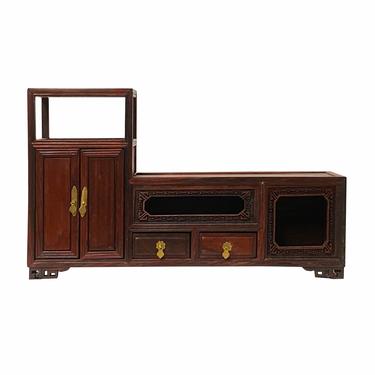 Chinese Rosewood Handmade Miniature Cabinet Display Decor Art ws1886E 