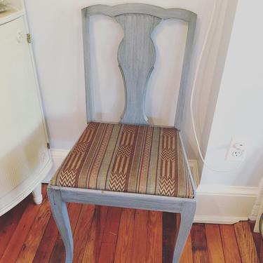 Set 6 gray blue chairs from Sweden - $750 for the set of 6.  #swedishfurniture #swedishantiques #olneymd