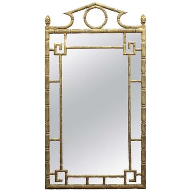 Hollywood Regency Chinese Chippendale Style Wall Mirror
