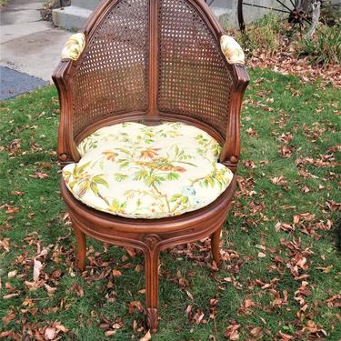 MCM Cane Back Chair, French Country, French, Cane, Shabby Chic, Bedfroom Decor, Home Decor  FREE SHIP To your Zip! 