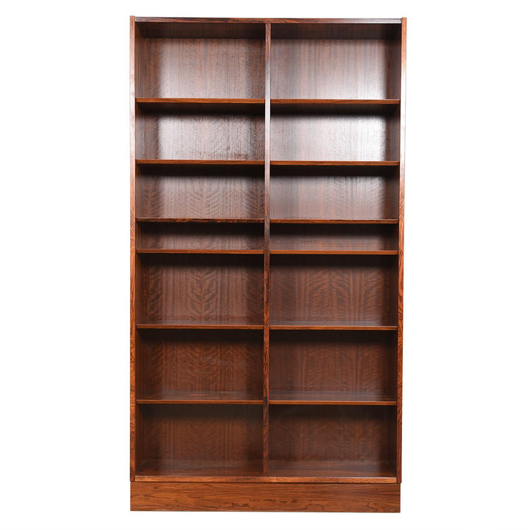 Danish Modern Rosewood Tall 42.5&#8243; Adjustable Shelf Bookcase