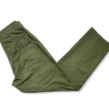 Vintage US Army OG-507 Field Trousers / Pants ~ measure 27.5 x 28.5 ~ Post Vietnam War ~ 27 28 Waist 