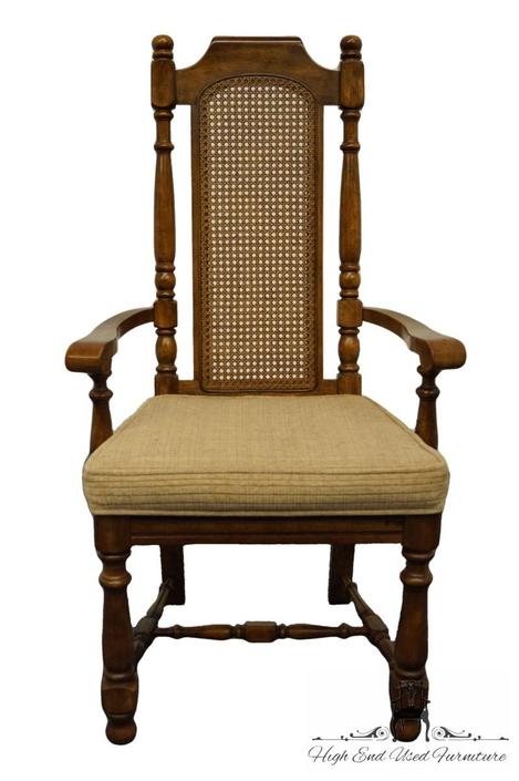 UNIVERSAL FURNITURE Italian Provincial Cane Back Dining Arm Chair 