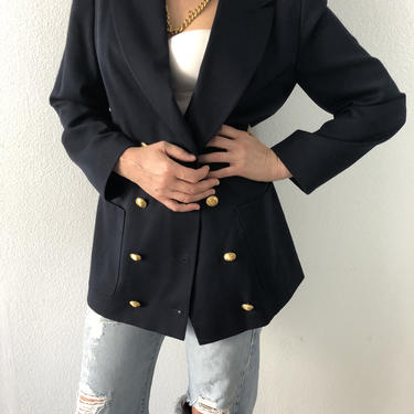 Vintage Yarell Navy Stylish Jacket With Gold Buttons 