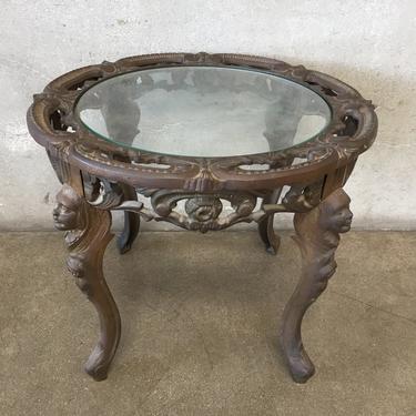 Cast Table with Glass Top
