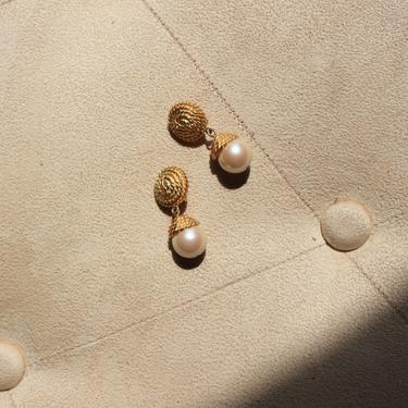 Braided Pearl Earrings