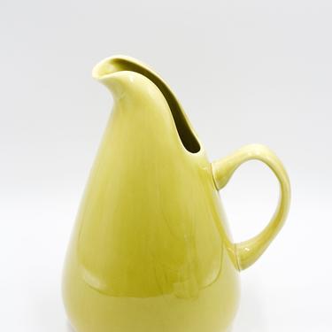 Russel Wright Chartreuse 72 oz. Pitcher,  American Modern by Steubenvillle, Vintage, Mid Century Pottery, Ceramic Dinnerware, Water, Juice 