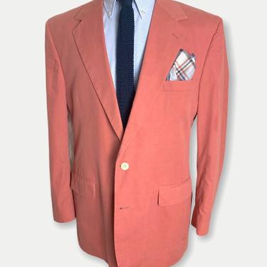 Vintage ORVIS Cotton Blazer ~ 40 R ~ lightweight jacket / sport coat ~ Faded Pink ~ Spring / Summer 