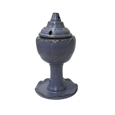 Ru Ware Light Purple Crackle Ceramic Incense Holder Display ws1374E 