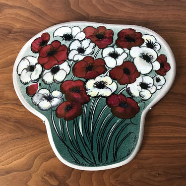Vintage Arabia of Finland Bouquet of Flowers Wall Plate by Helja Liukko Sundstrom 