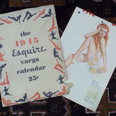 1945 Esquire Varga Pin Up Calendar (Dates line up with 2018)