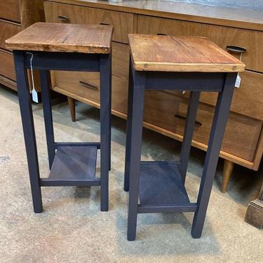 Reclaimed wood end tables 15 x 12 x 27 