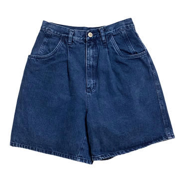 Vintage 1990s BILL BLASS Pleated Jean Shorts ~ measure 26 Waist ~ High Waist / Mom Jeans ~ 