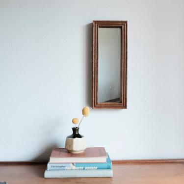 Vintage Rectangular Wood Mirror Modern 