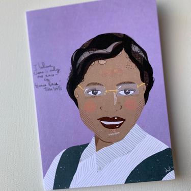 Rosa Parks greeting card - Trailblazers - 5x7 blank greeting card - Important advice - paper lover - Human Right 