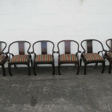 Hollywood Regency Set of Six Dining Room Chairs 2630