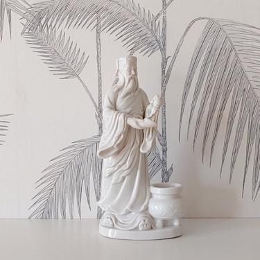 Vintage Statue, Small Vase, Chinese, Blanc de Chine, AMC, circa 50's 