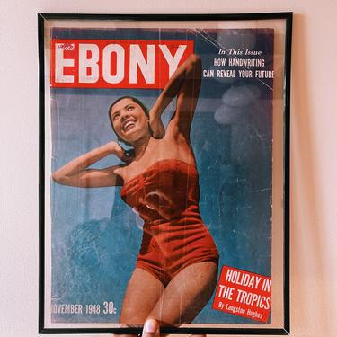 Vintage Framed Ebony Magazine Cover (November 1948)