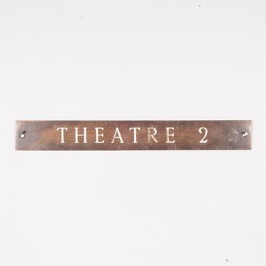 Solid Bronze and Enamel Theatre Sign c.1920