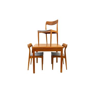 Vintage Danish Modern Teak Dining Table and Chairs 