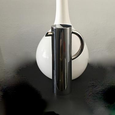 Tall Vintage Carafe in Stainless Steel Italy 