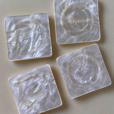 Pearlescent Swirled Acrylic Coasters