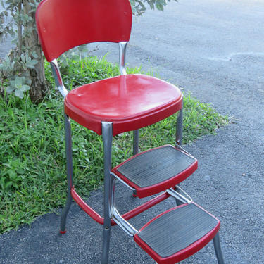 Cosco Retro Counter Chair Step Stool Red Columbus Indiana 1526