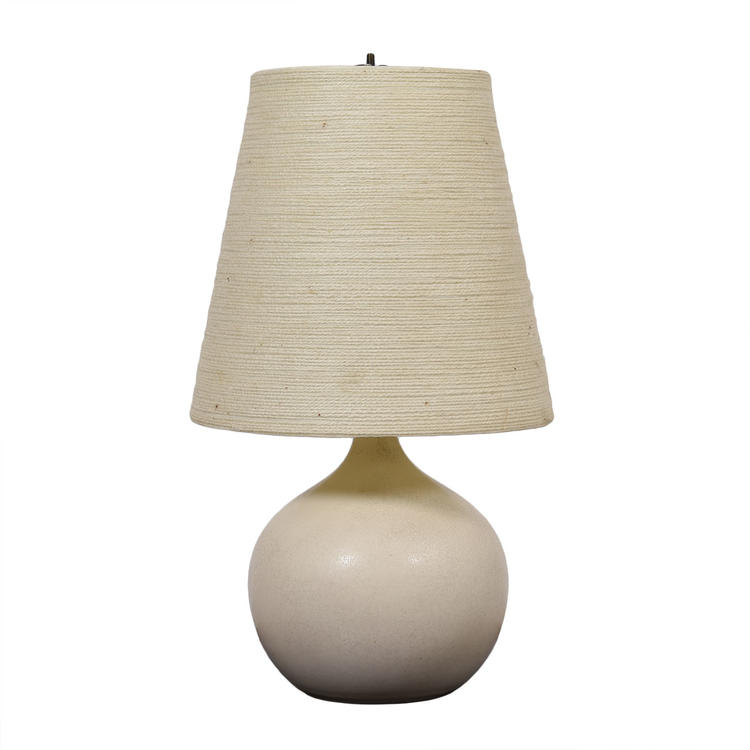 Lotte & Gunnar Bostlund Ceramic Lamp with Original Fiberglass Shade
