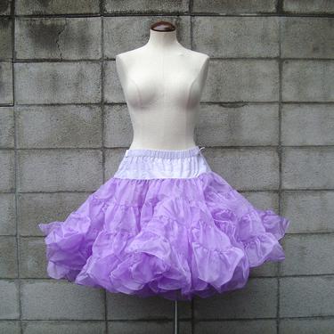 Purple Crinoline Vintage Super Full Soft Skirt Tutu Malco Modes Petticoat Women's size S 