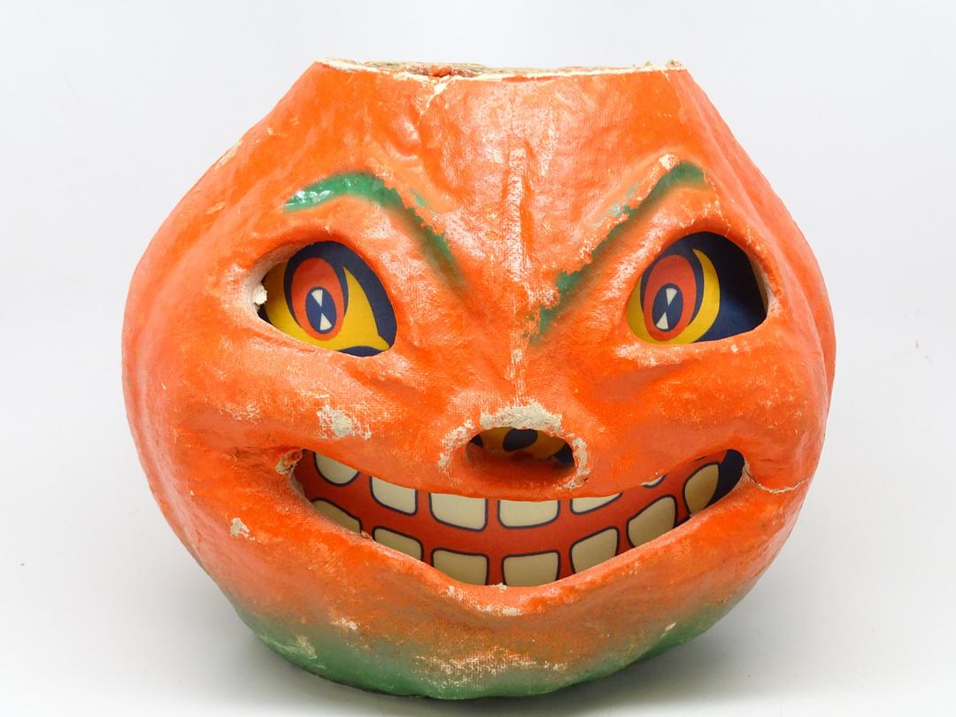 REPLACEMENT FACE FOR  HALLOWEEN PAPER MACHE PUMPKIN JACK-O-LANTERN NEW 'LARGE' 