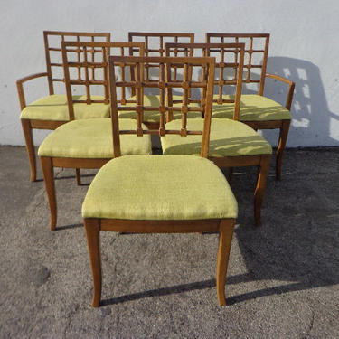 Fabulous Set of Vintage Dining Chairs Wood Armchair Kitchen Seating Traditional Regency Eclectic Style Drexel American CUSTOM PAINT AVAIL 
