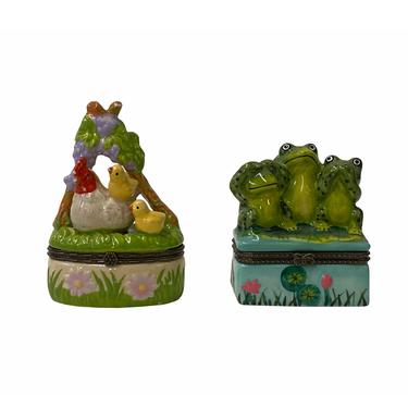 Holiday Accent Theme Characters Shape Porcelain Small Box Containers ws1700EE 