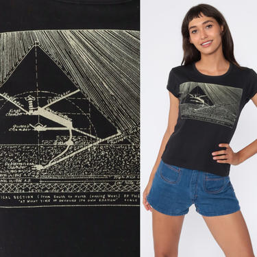 The Great Pyramid Jeezeh Shirt 80s Pyramids Shirt Graphic Tshirt Black Novel Book Shirt Vintage Retro T Shirt Small Medium 