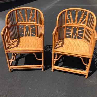 Vintage brighton pavilion bamboo chairs- 2 pairs available 