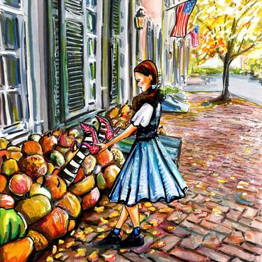 Dorothy on Prince Street in Old Town, Alexandria by Cris Clapp Logan 