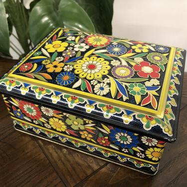 Vintage Floral Tin, Made in England