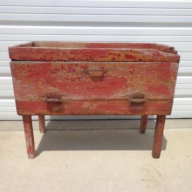 Antique Cabinet Vintage Storage Rustic Primitive Shabby Chic Coffee Table Chest Blanket Bed Bench Wood Boho Cottage Coastal Chippy Paint 