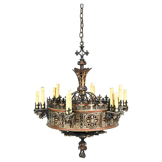 Majestic Bronze Oversized Chandelier by Lion Electric