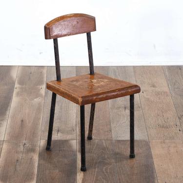 Vintage Rustic Industrial Child'S Chair 