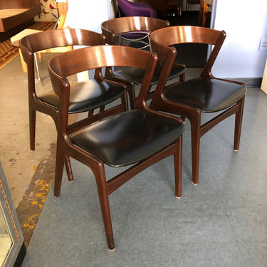 Set of Four Kai Kristiansen Walnut Chairs