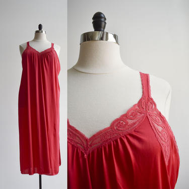 Vintage Long Hot Pink Nightgown 