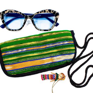 Deadstock VINTAGE: 1980s - Native Guatemala Eyeglass Pouch - Native Textile - Sunglasses Holder - Pouch - Fabric Bag - SKU 1-C1-00029764 