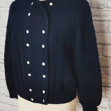 Vintage 80s Wool Robert Scott Sweater // Double Breasted Scottish Wool 