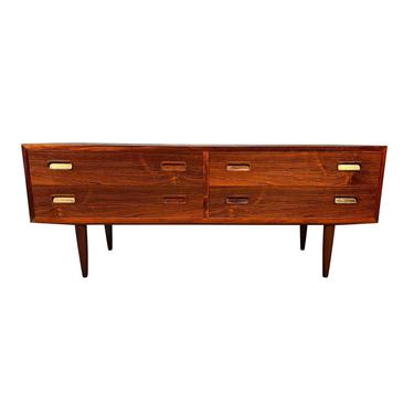 Vintage Danish Mid Century Modern Rosewood Sideboard Console by Carlo Jensen for Hundevad 